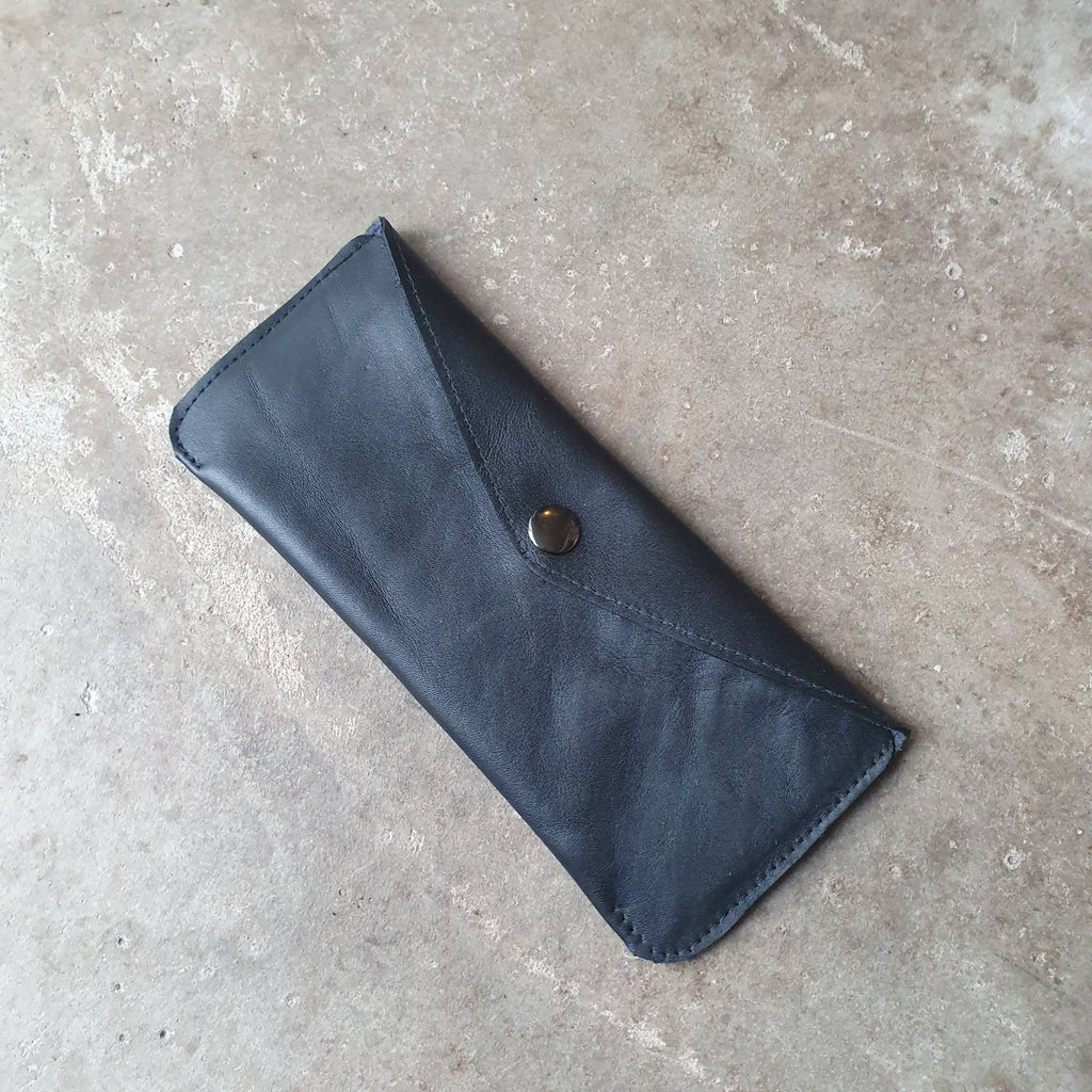 Black leather slimline purse