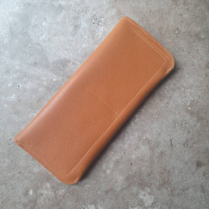 Vibrant tan leather wallet