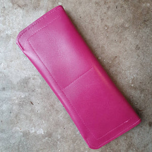 Vibrant pink leather purse