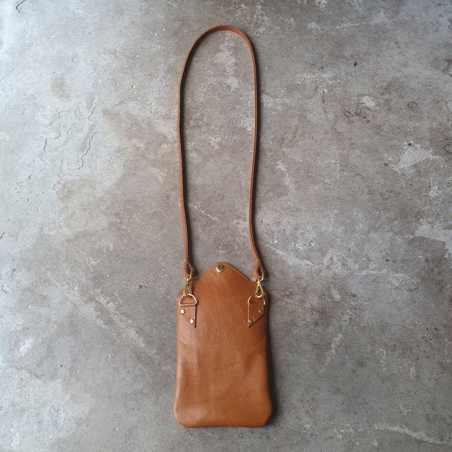 Tan & brown leather and suede cross body handbag