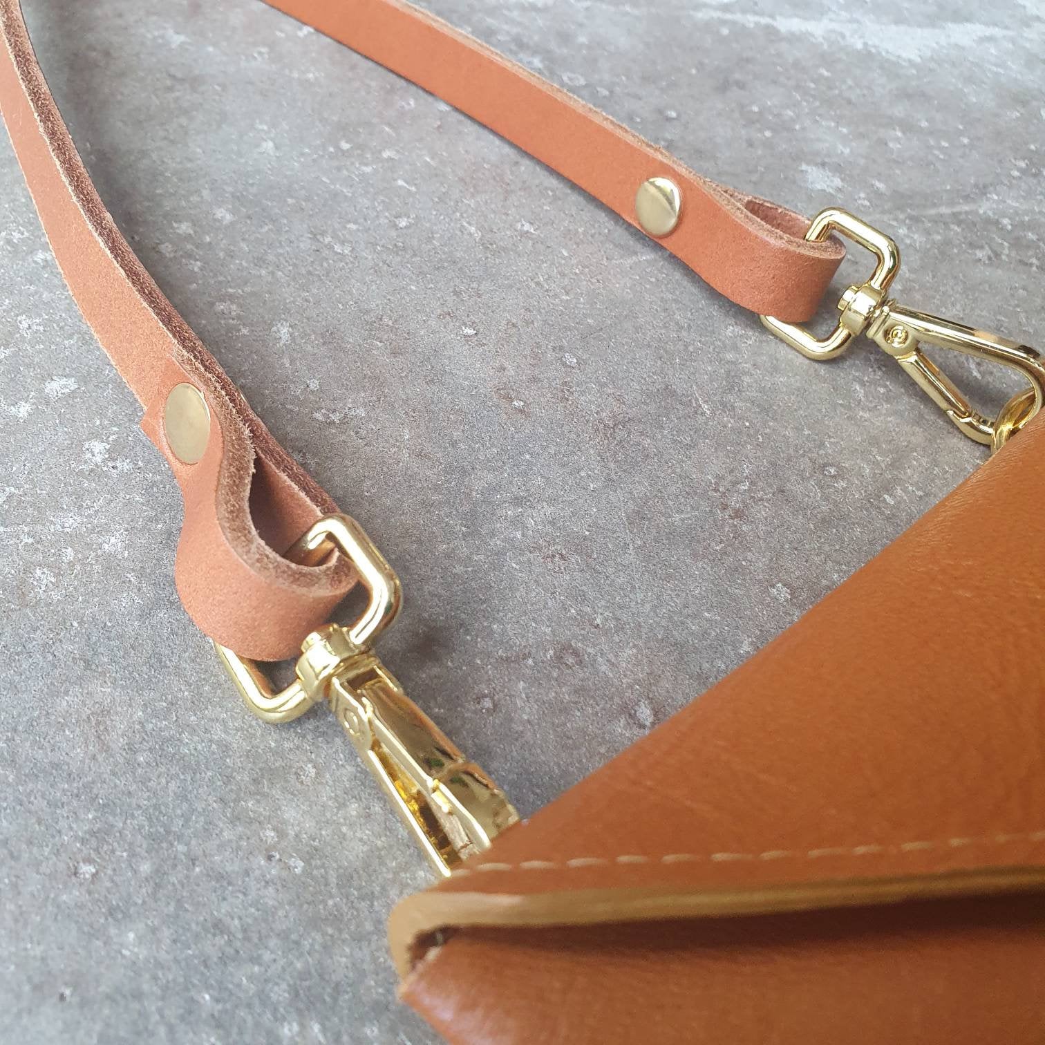 Tan & brown leather and suede cross body handbag