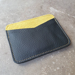 Leather double sided card wallet