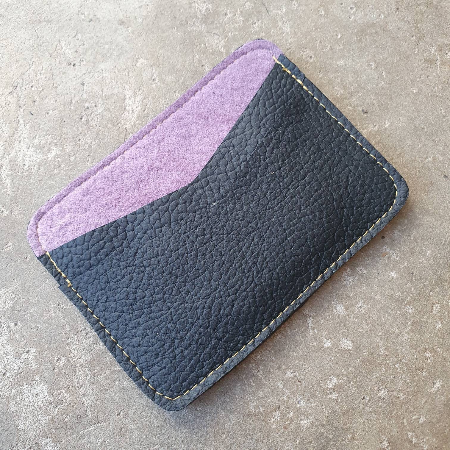 Leather double sided card wallet