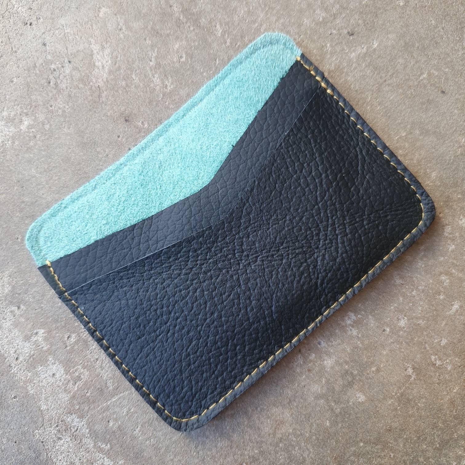 Leather double sided card wallet