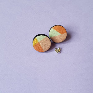 Peachy mix chubby stud earrings