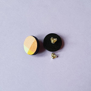 Peachy mix chubby stud earrings