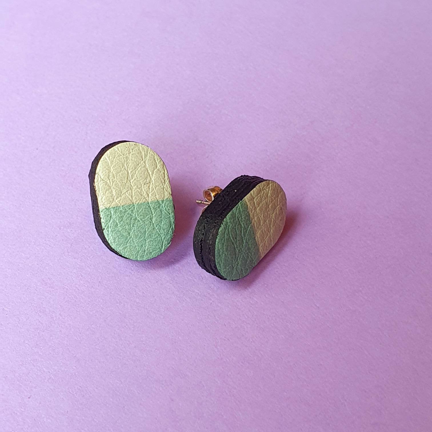 Happy pills stud earrings