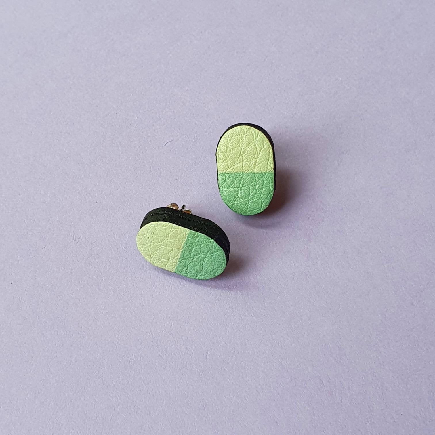 Happy pills stud earrings