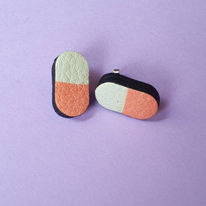 Happy pills stud earrings