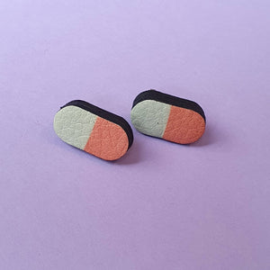 Happy pills stud earrings