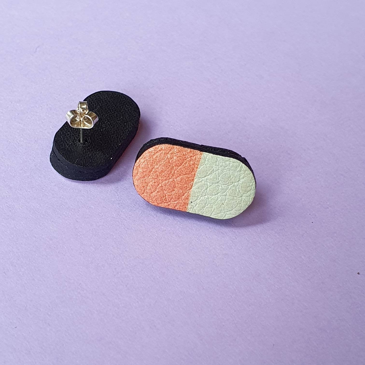 Happy pills stud earrings